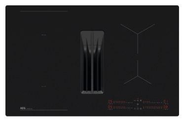 AEG XUB6845IS Autarkes Kochfeld mit integriertem Dunstabzug / SaphirMatt® / Muldenlüfter / Abluft / Abluft oder Umluft / 80cm